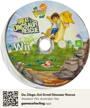 Go, Diego, Go! Great Dinosaur Rescue Nintendo Wii, PAL disc