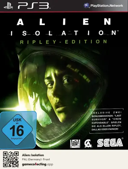 Alien: Isolation PlayStation 3, Germany box front
