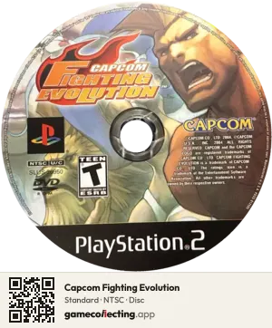 Capcom Fighting Evolution PlayStation 2, NTSC disc