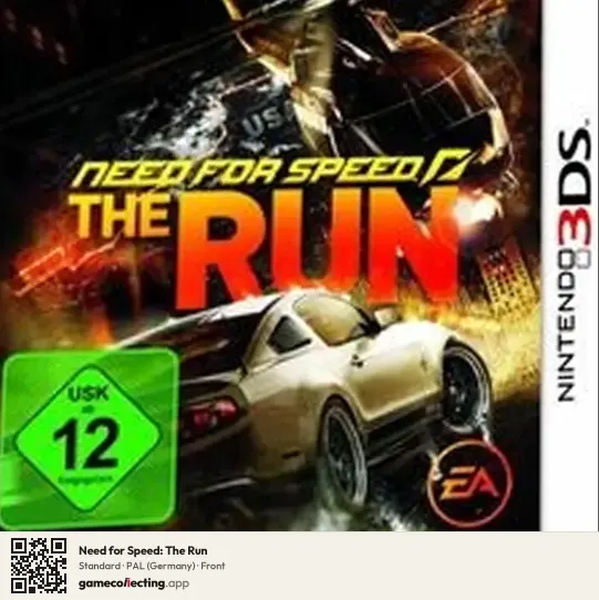 Need for Speed: The Run Nintendo 3DS, Germany box front