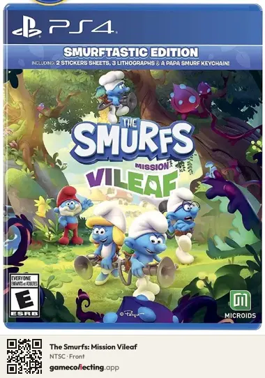 The Smurfs: Mission Vileaf PlayStation 4, NTSC box front