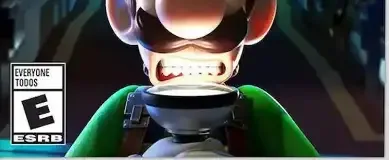 Luigi's Mansion 3, the ESRB box on its front