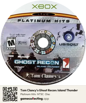 Tom Clancy's Ghost Recon: Island Thunder Xbox, NTSC disc