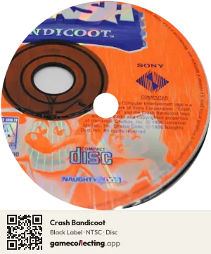 Crash Bandicoot PlayStation, NTSC disc