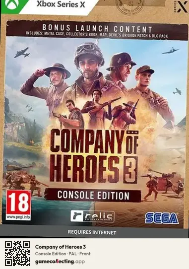 Company of Heroes 3 Xbox Series X, PAL box front