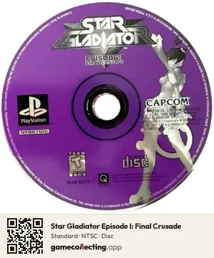 Star Gladiator Episode I: Final Crusade PlayStation, NTSC disc