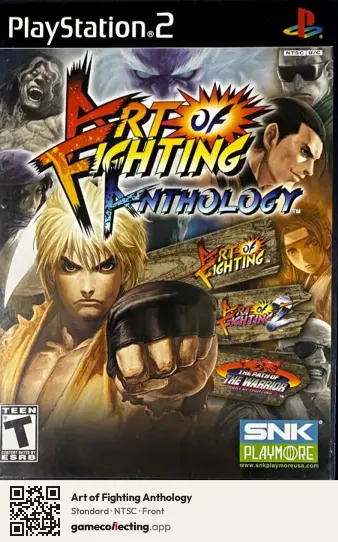 Art of Fighting Anthology PlayStation 2, NTSC box front