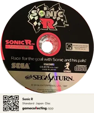 Sonic R Sega Saturn, Japan disc