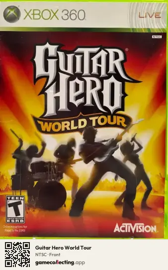 Guitar Hero World Tour Xbox 360, NTSC box front