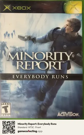 Minority Report: Everybody Runs Xbox, NTSC box front