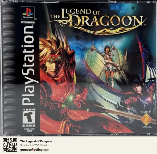 The Legend of Dragoon PlayStation, NTSC box front