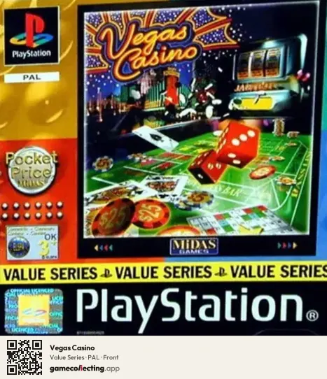 Vegas Casino PlayStation, PAL box front