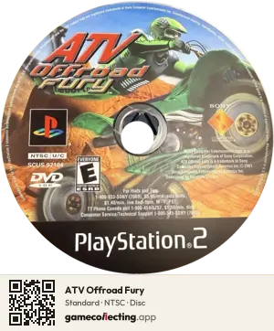 ATV Offroad Fury PlayStation 2, NTSC disc