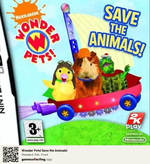 Wonder Pets! Save the Animals! Nintendo DS, PAL box front
