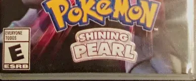 Pokémon Shining Pearl, the ESRB box on its front