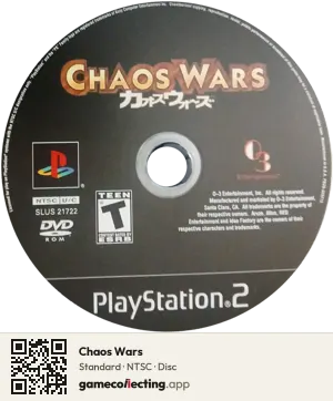 Chaos Wars PlayStation 2, NTSC disc