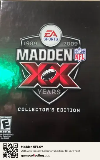 Madden NFL 09 Xbox 360, NTSC box front