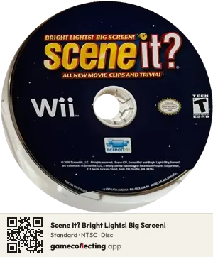 Scene It? Bright Lights! Big Screen! Nintendo Wii, NTSC disc