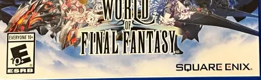 World of Final Fantasy, the ESRB box on its front
