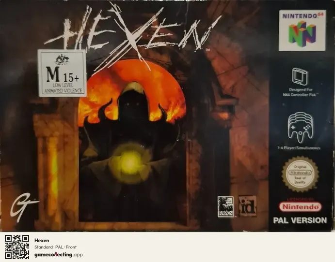Hexen Nintendo 64, PAL box front