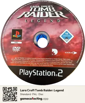 Lara Croft Tomb Raider: Legend PlayStation 2, PAL disc