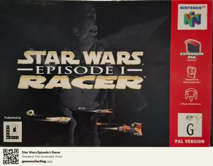 Star Wars Episode I: Racer Nintendo 64, Australia box front