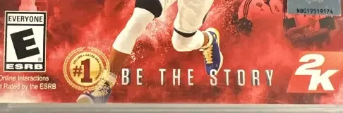NBA 2K16, the ESRB box on its front