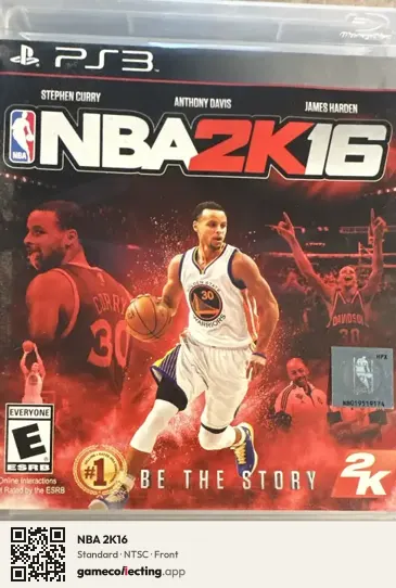 NBA 2K16 PlayStation 3, NTSC box front