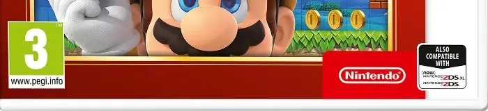 Super Mario Maker for Nintendo 3DS, the PEGI square on its front