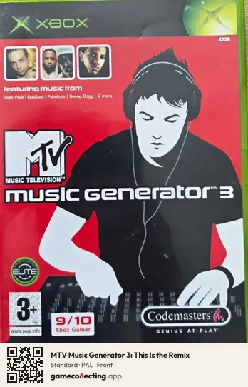 MTV Music Generator 3: This Is the Remix Xbox, PAL box front