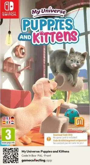 My Universe: Puppies and Kittens Nintendo Switch, PAL box front