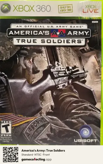 America's Army: True Soldiers Xbox 360, NTSC box front