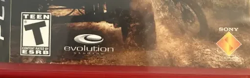 MotorStorm, the ESRB box on its front