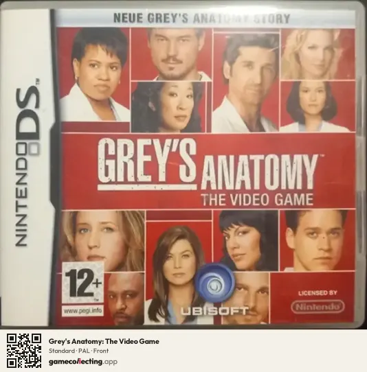 Grey's Anatomy: The Video Game Nintendo DS, PAL box front