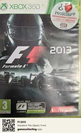 F1 2013 Xbox 360, Spain box front