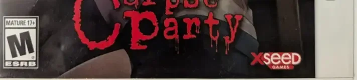 Corpse Party, the ESRB box on its front