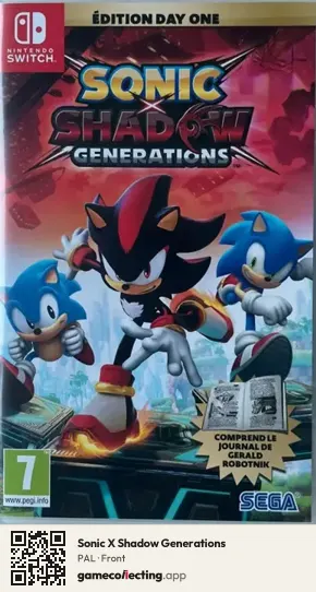 Sonic X Shadow Generations Nintendo Switch, PAL box front