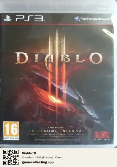 Diablo III PlayStation 3, France box front