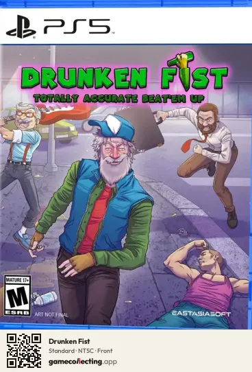 Drunken Fist PlayStation 5, NTSC box front