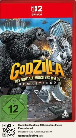 Godzilla: Destroy All Monsters Melee Remastered Nintendo Switch 2, Germany box front
