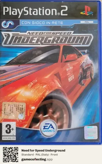 Need for Speed Underground PlayStation 2, Italy box front
