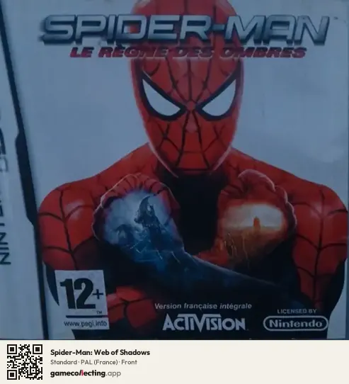 Spider-Man: Web of Shadows Nintendo DS, France box front