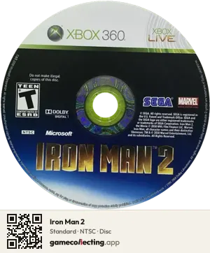 Iron Man 2 Xbox 360, NTSC disc