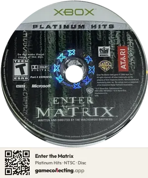 Enter the Matrix Xbox, NTSC disc