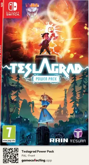 Teslagrad Power Pack Nintendo Switch, PAL box front