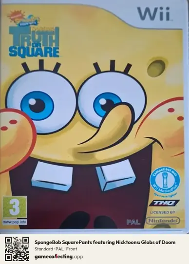SpongeBob SquarePants featuring Nicktoons: Globs of Doom Nintendo Wii, PAL box front