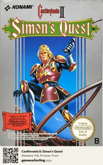 Castlevania II: Simon's Quest Nintendo Entertainment System, France box front