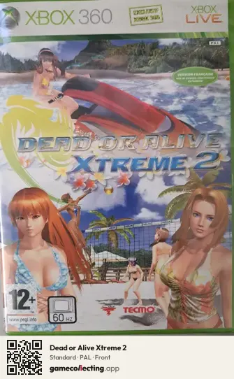 Dead or Alive Xtreme 2 Xbox 360, PAL box front