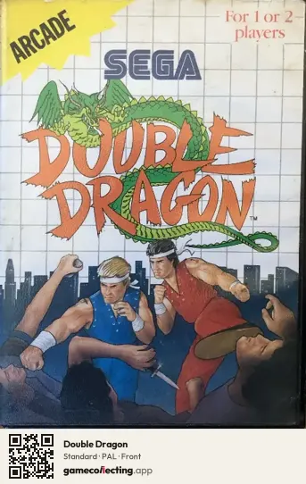 Double Dragon Sega Master System, PAL box front