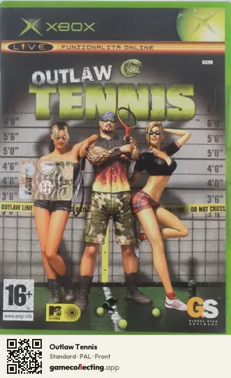 Outlaw Tennis Xbox, PAL box front